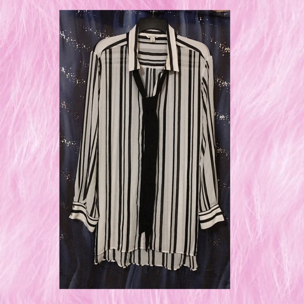 NWOT semi sheer xlong man shirt
